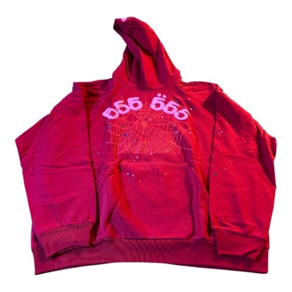 Sp5der Other - Sp5der Worldwide Red Angel Number 555 Hoodie Red